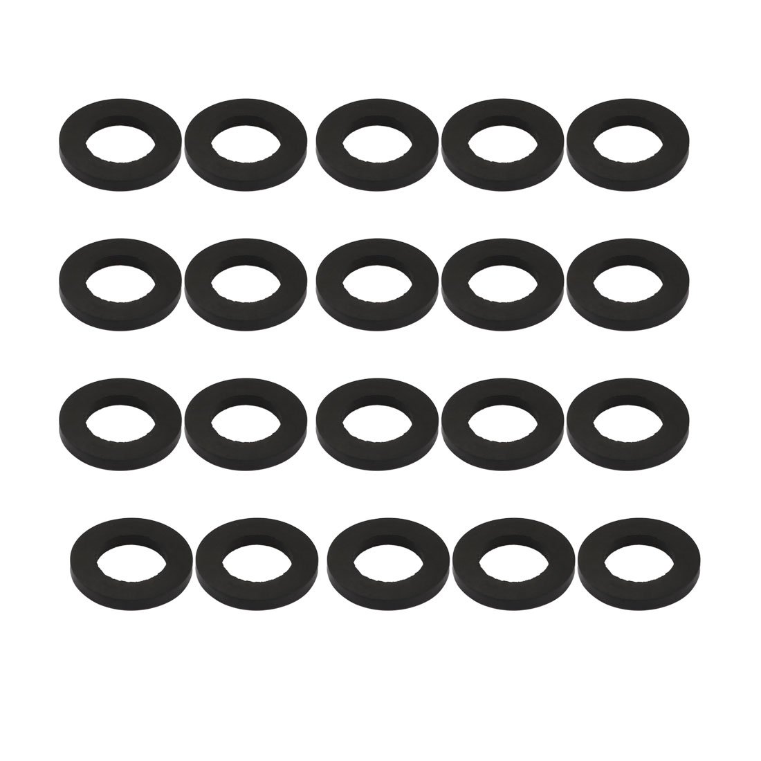 sourcingmap Nitrile Rubber Flat Washers 24mm OD 14mm ID 3mm Thickness for Faucet Pipe Water Hose, Pack of 20