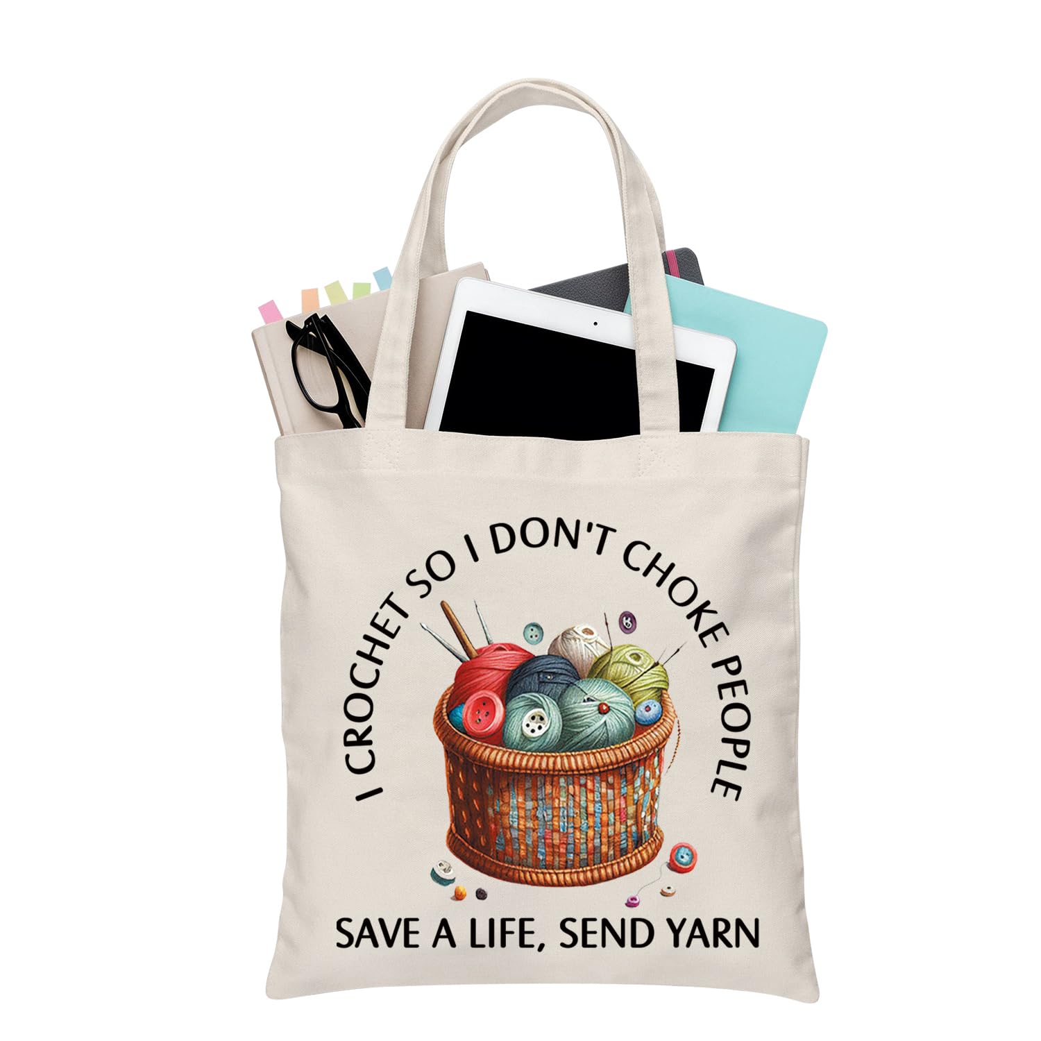 PLITI Crochet Gift - Knitting & Yarn Tote Bag