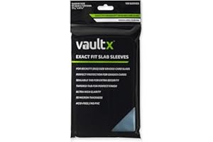 Vault X Graded Trading Card Slab Sleeves, Exact Fit Bags for Becketts BGS and Other Similar Sized Cases, Collectible Card Games, Sports, TCG (100 Pack)