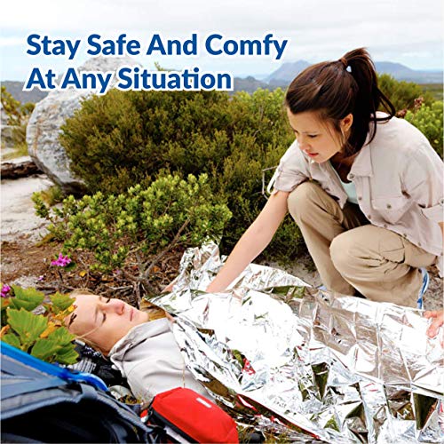 Primacare HB10 Emergency Foil Mylar Thermal Blanket (Pack of 10), 52