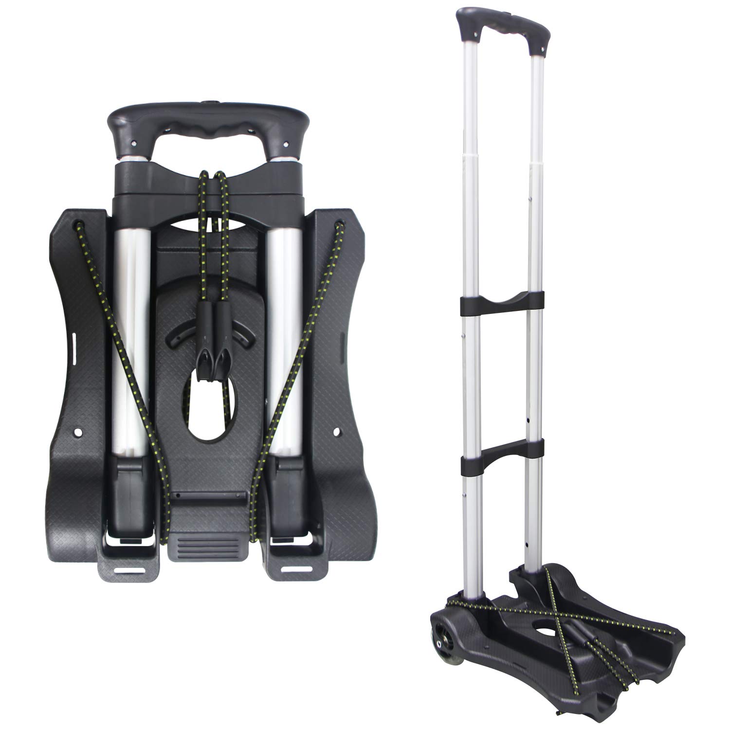 Photo 1 of Sutekus Folding Hand Truck and Dolly 110-lbs Lightweight Portable Luggage Cart for School Travel Office Moving (Black)