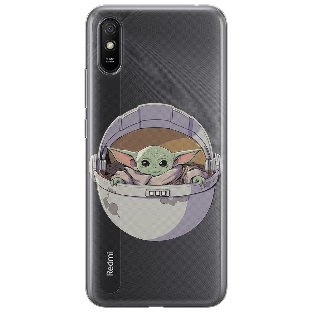 ERT GROUP mobile phone case for Xiaomi REDMI 9A original and officially Licensed Star Wars pattern Baby Yoda 026 optimally adapted to the shape of the mobile phone, partially transparent