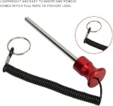 BROLEO Weight Machine Pin 8x125mm Iron Aluminum Red Easy Lock Pull Rope for Gym view 2