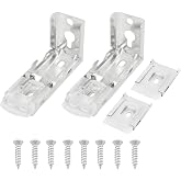 Mountings Brackets for Vertical Blinds ZZLZX 2Sets Replacement Mount Hardware Installation Accessories for Inside and Outside Zebra Roller Window Blinds, L-Shaped Metal Blinds Bracket for Track 4.5cm