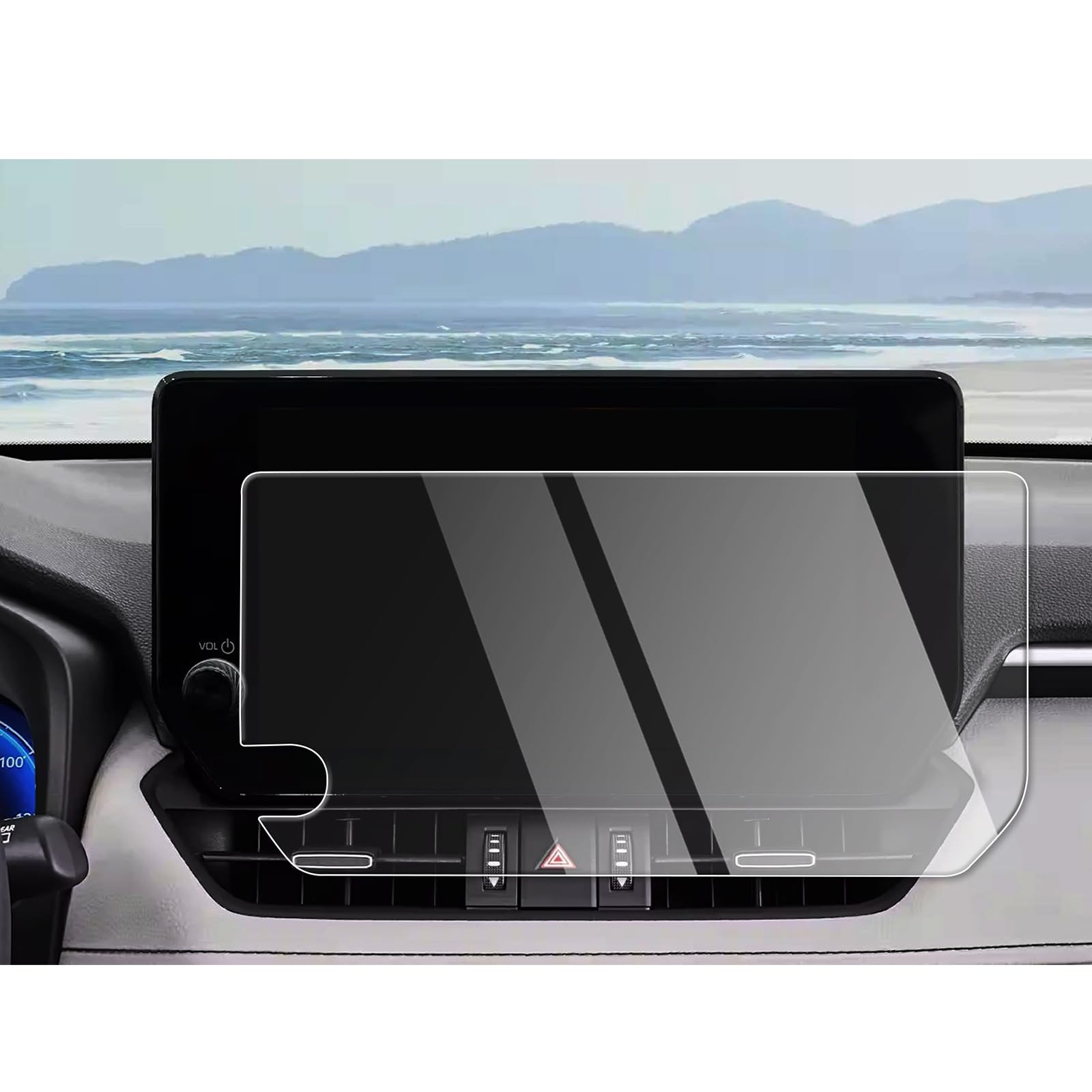 CDEFG Compatible with Toyota RAV4 2023 2024 Facelift Navigation Protective Film Tempered Glass 9H Scratch-Resistant 10.5 Inch GPS Screen Protector Car Navigation Film RAV4 2024 Accessories