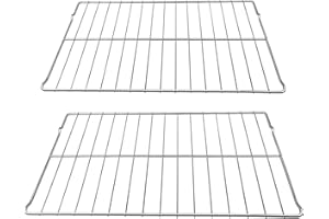 Baudelun 2 Packs W10256908 304 Stainless Steel Oven Rack Replacement for Replacing Whirlpool Stove Oven Parts, Replacement W10179196,W10138079, 3195710，24 x 15-3/4 Inches