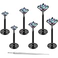 Gotumo 20G Flat Back Earrings Stud G23 Titanium Threadless Tragus Labret Cartilage Lip Medusa Conch Body Piercing Jewelry Hypoallergenic for Women Men