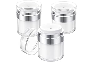 VH0PMORE VHOPMORE 3 PCS Airless Pump Jars Cream Jar Vacuum Bottles Refillable Travel Empty Bottles Portable Lotion Dispenser Moisturizer Pump Containers Toiletries Cosmetic Container - 30ML