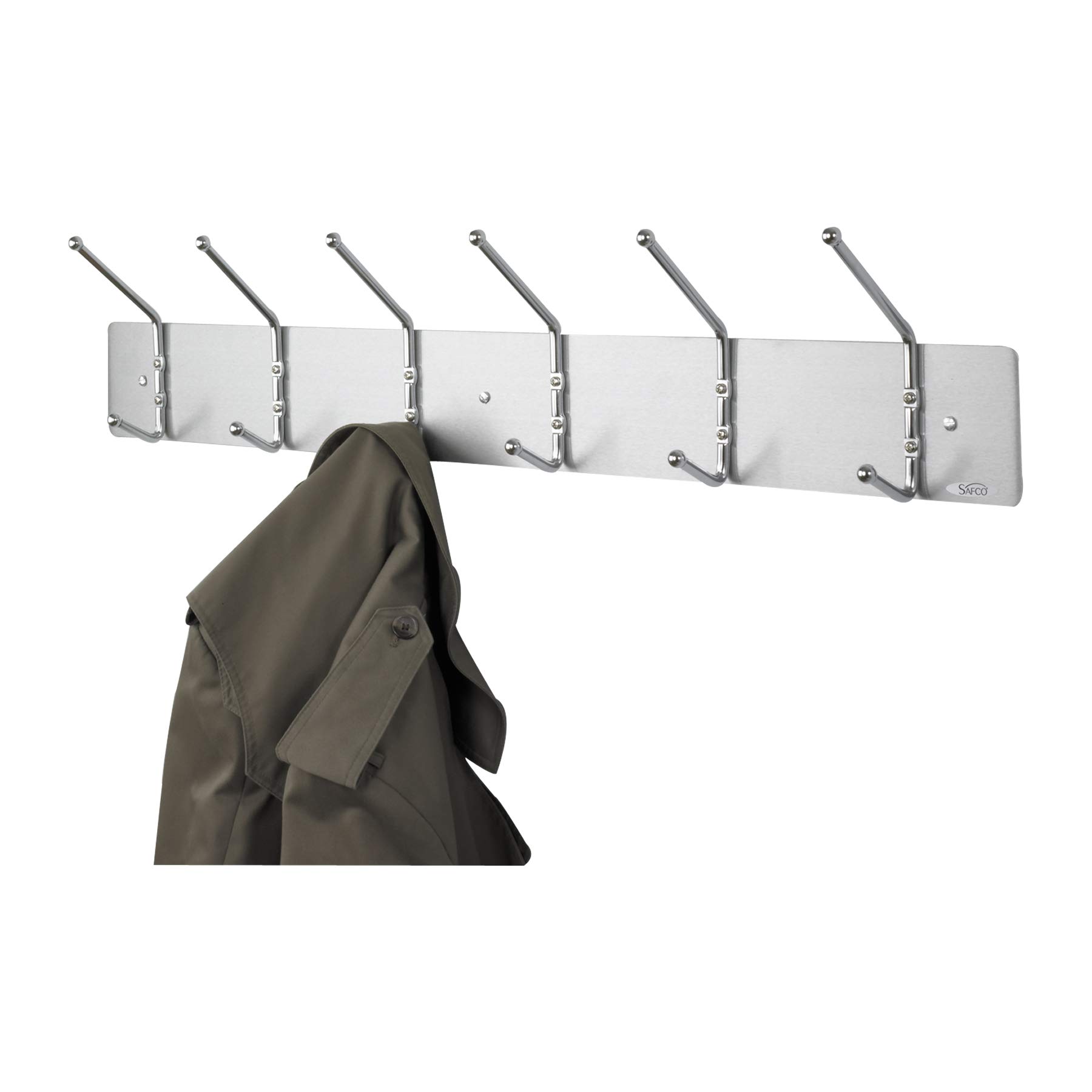 Safco Steel and Aluminium Coat Rack with 6 Hook - Silver