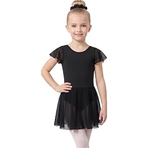 PATPAT Ballet Leotards for Girls Dance Leotard with Skirt 3-9 Years | Toddler Kids Ballerina Outfits, Dance Dresses, Ruffle S
