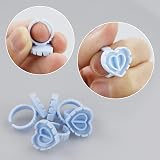 SZCXDKJ 100 Pcs Blue Disposable Glue Ring Cups Eyelash Extension Makeup Holder view 3