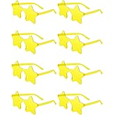 PLULON Star Sunglasses for Women Girls, Color Rimless Star Shaped Sunglasses Bulk for Adults Beach Birthday Swim Pool