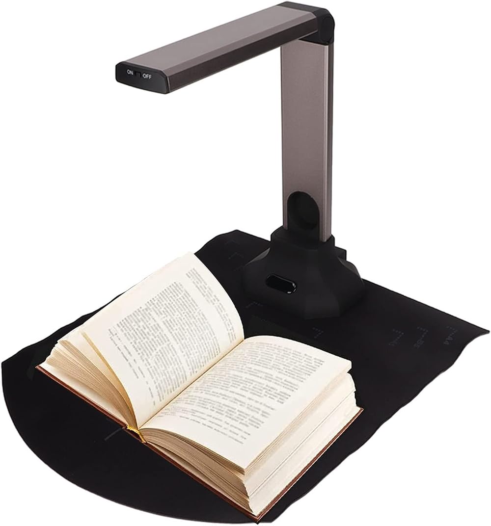 Asixxsix Portable Document Scanner 15MP HD A4 Auto Focus OCR USB LED Light