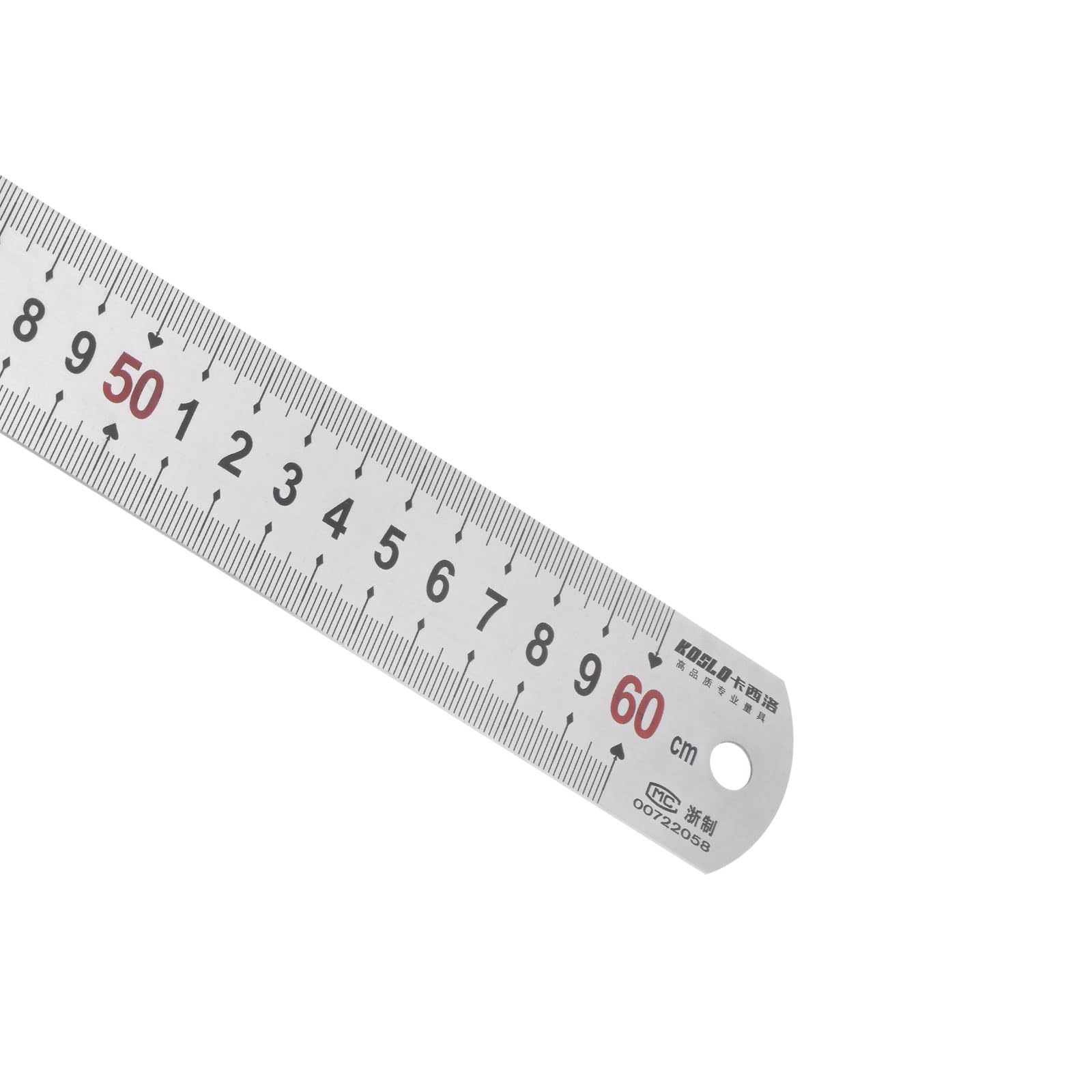 Kozelo Stainless Steel Ruler - [60cm/24 Inch x 1.5 Inch] Double Reading Straight Edge Metal Measuring Tools for Architectural Design Use