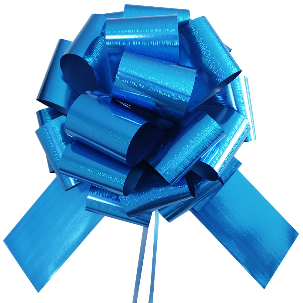 Photo 1 of 1Pc Large Pull Bow,14 Inch Giant Gift Bow,Perfect Large Gift Bow for Christmas,Bicycles,appliances,Gifts,Weddings,classrooms,Rooms,Dining Table Decorations,and Partie (Blue)