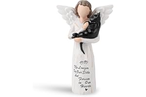 SIGUEJOR Cat Memorial Gifts, Cat Memorial Gifts for Loss of Cat, Pet Cat Remembrance Gifts, Hand-Painted Collectible Cat Angel Figurine Statue for Cat Lovers in Memory of Their Beloved Cat
