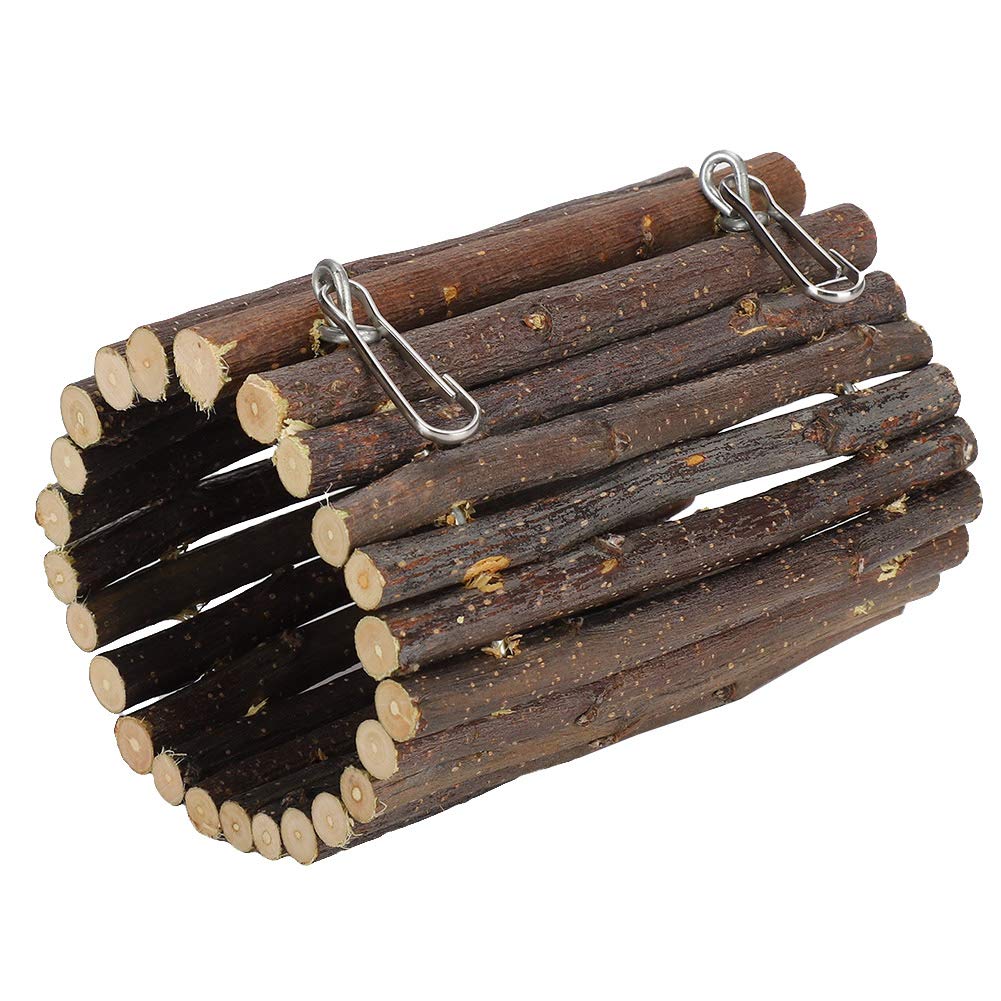 Hamster Tunnel, Natural Wood Cage Toys for Small Animals, Teeth Chew Toys for Hamsters, Mice, Gerbils, Syrian Hamster and Parrot