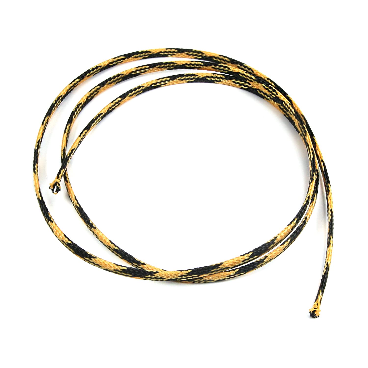 Othmro 1Pc Cable Management Sleeve, Braided Cable Tidy Black and Yellow, 0.8m Cable Organizers Cable Protector Wire Tidy for TV/PC USB Cable, 4mm Width