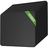 KTRIO 10 Pack Mouse Pads, Black Computer Mousepad for Desk, 11 x 8.5 in | Smooth Cloth Surface for Precise Tracking, 3 mm Thickness, Stitched Edges, Non-Slip Rubber Base, Mouse pads Bulk
