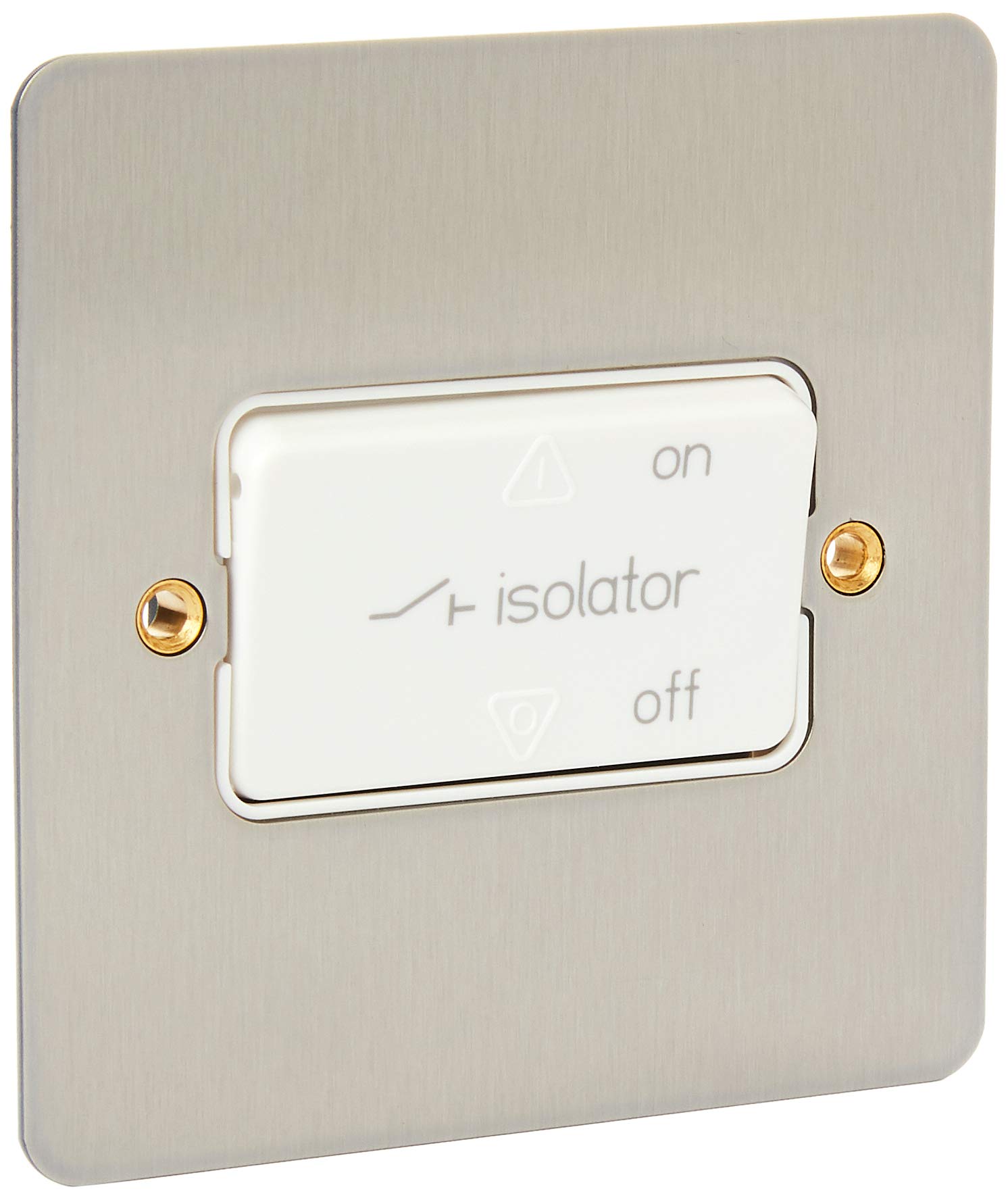 MK Edge K14859BRCW 3-Pole Fan Isolator - Brushed Chrome
