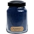 A Cheerful Giver - Blueberry Muffins Baby Scented Glass Jar Candle (6oz) with Lid & True to Life Fragrance Made in USA