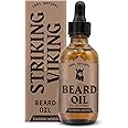 Striking Viking Beard Oil for Men - 60 ml, Sandalwood Scent - Deep Hydration Moisturizer for Men - Fuller Beard Growth Oil -