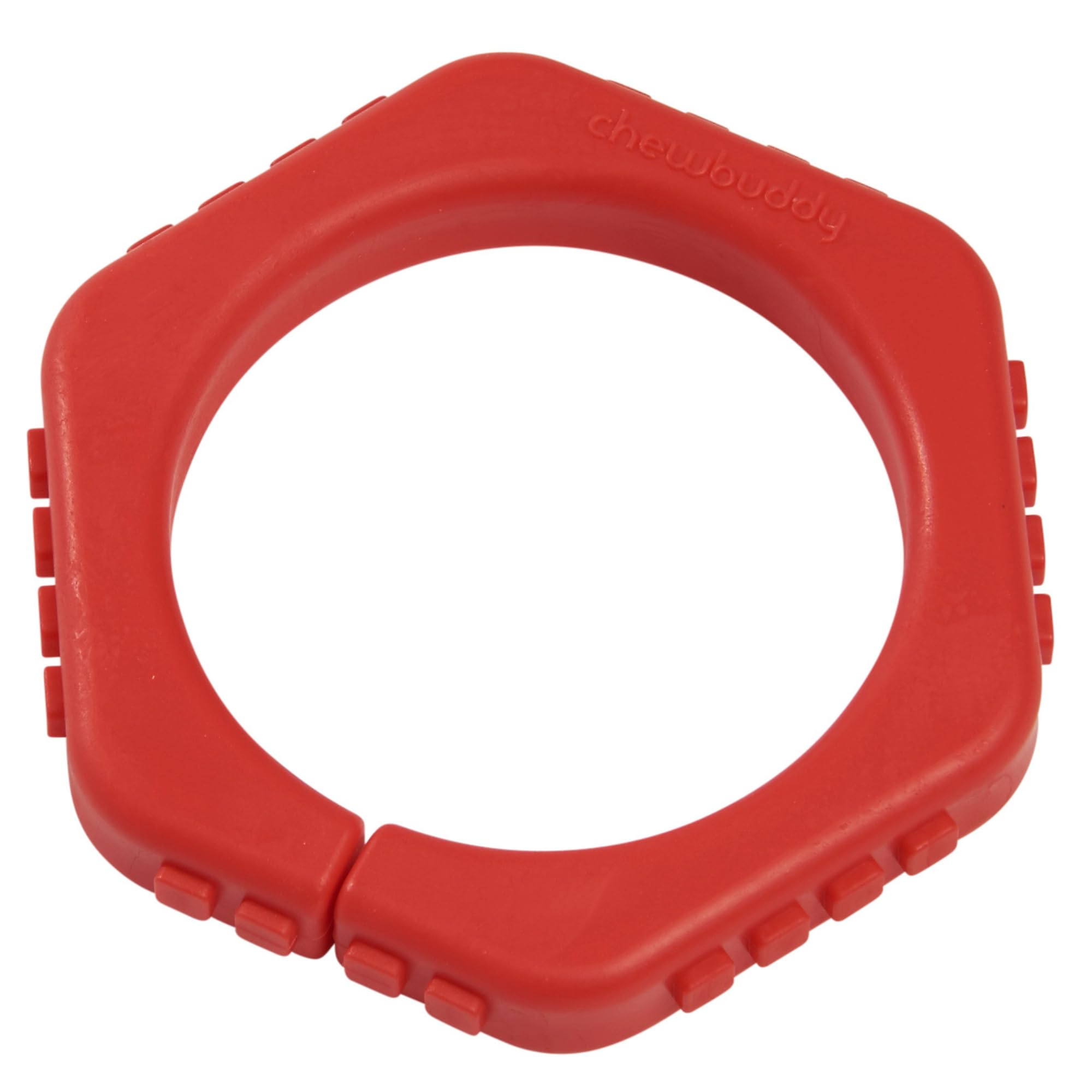 Sensory Direct Chewbuddy Wrist Bangle - Pack of 1, Sensory Toy for a Fidget, Chew or Teething Aid | for Kids, Adults, Autism, ADHD, ASD, SPD, Oral Motor or Anxiety Needs | Red