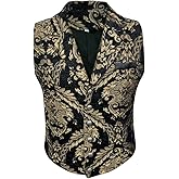COMBACK Mens Victorian Gothic Suit Vest Steampunk Waistcoat