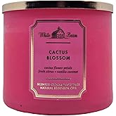 Bath & Body Works, White Barn 3-Wick Candle w/Essential Oils - 14.5 oz - New Core Scents! (Cactus Blossom)