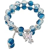 MOEEIJEW Crystal Bracelets for Women Adjustable Beaded Bracelets for Mother Boho Bracelets Butterfly Pendant Bangle Jewelry