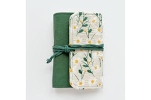 LOTUS YARNS Durable PVC Circular Needle Storage Case Needle Box with 12 Zippered Transparent Pockets - Assorted Colors, Ideal for Knitting & Crochet Supplies (7.5in*5.2in) (#16)