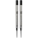 Monteverde Capless Gel Refill to Fit Parker, Extra Fine, Black, 2 Pack | Capless gel refill offers smooth, clean writing with bold color for compatible ballpoint pens.
