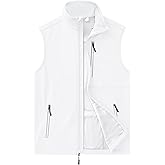 Outdoor Ventures Men's Windproof Softshell Vest Outerwear Lightweight Sleeveless Jacket for Running Golf Hiking Travel