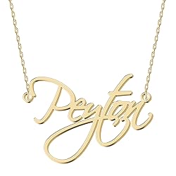 UMAGICBOX Personalized Peyton Name Necklace 18K