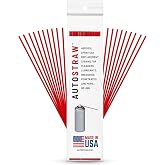 AUTOSTRAW 7 Inch Red Replacement Straws for Aerosol Cans, 20 Pack &ndash; Universal Fit for Automotive Sprays, Lubricants &amp; All USA-Made Aerosol Products