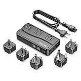 BESTEK 250W Power Converter 3-Outlet and 4-Port USB