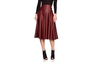 Cemi Ceri Women's J2 Love Faux Leather Flare Skirt