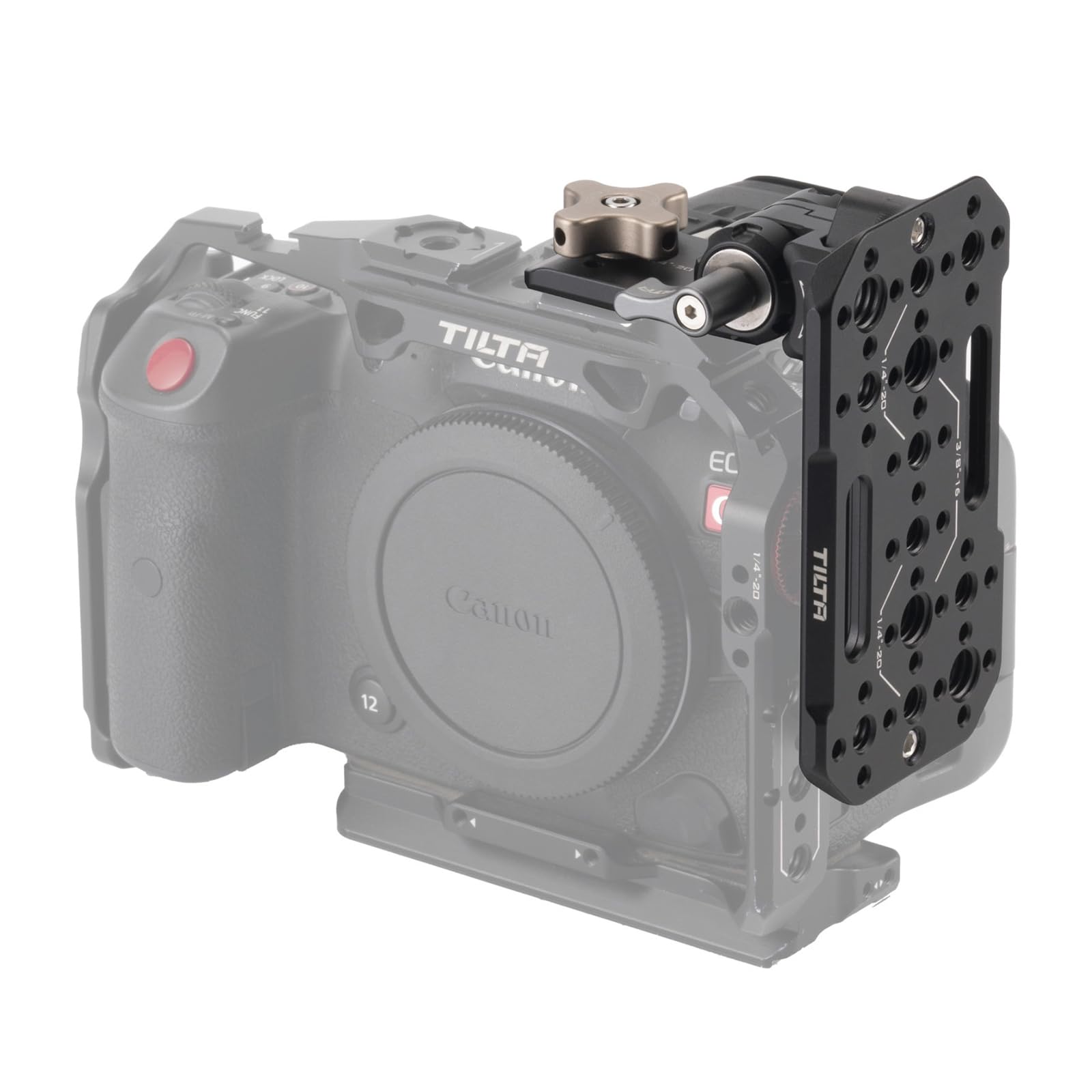 Tilta Adjustable Accessory Mounting Plate for DSLR Cameras, Multi-functional Cheese Plate with Detachable Nato Clamp 1/4″-20 and 3/8″-16 Threads Nato Rail – Black TA-AMP-B