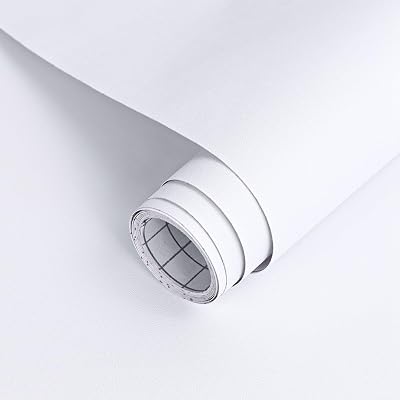 Arthome Peel and Stick Wallpaper 60x508cm Matte White Self-Adhesive