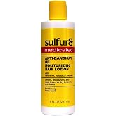 SULFUR8 Oil Moisturizing Lotion &ndash; 8 oz Lightweight Hair &amp; Scalp Moisturizer &ndash; Softens Dry, Brittle Hair &amp; Scalp, Non-Greasy Hydrating Lotion for Daily Hair Care