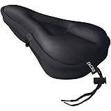 Zacro Gel Bike Seat Cover- BS031 Extra Soft Gel Bicycle Seat - Bike Saddle Cushion with Water&Dust Resistant Cover (Black)