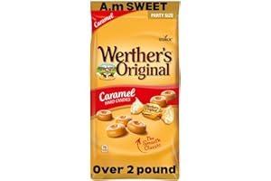 A.M SWEET werthers original Caramel hard candy over 2 pound bulk, individuaalyy wrapped, Rich taste Of Creamy Caramel, Perfect for parties
