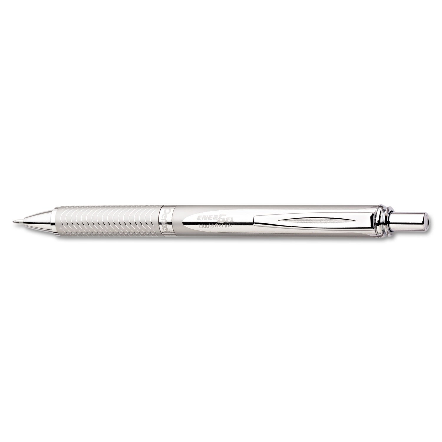 Pentel BL407-A line width, liquid gel-roller sterling with a pressure mechanism, 0.35 mm Silver