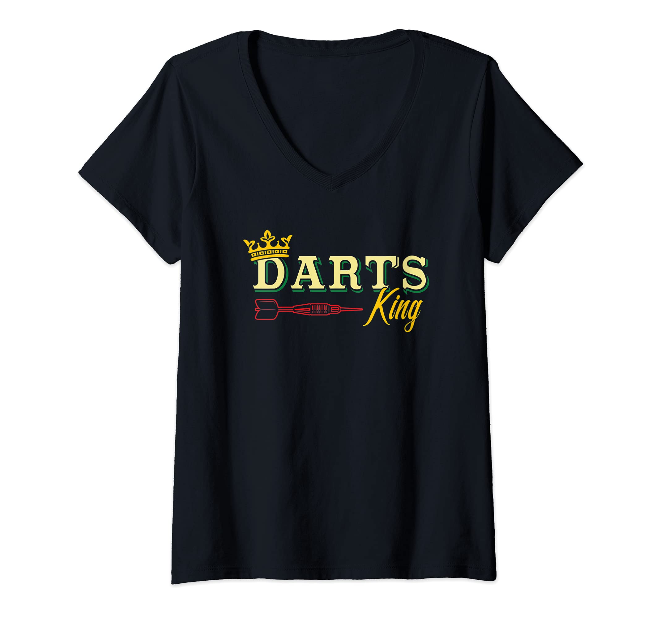 Womens Darts king darts player V-Neck T-Shirt