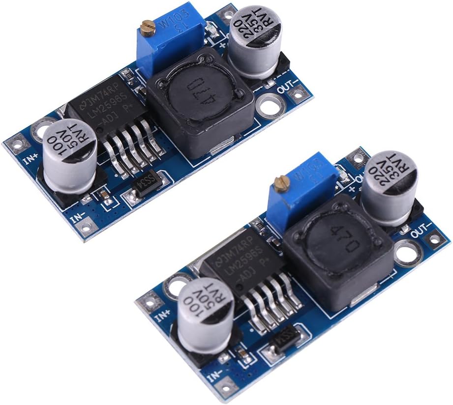 Akozon DC-DC Adjustable Step-down Converter Module 3.2V-35V to 1.25V-35V 3A 2pcs