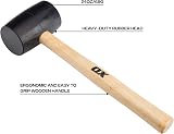 OX Tools 24 oz Trade Black Rubber Mallet Professional Heavy Duty view 3