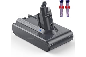 YAGU 21.6V 4.5Ah V6 Battery Replacement for Dyson V6 Series DC59 DC58 DC61 DC74 DC72 DC62 Animal Absolute Motorhead Slim SV03 SV04 SV05 SV06 SV07 SV09 with 2 Filters