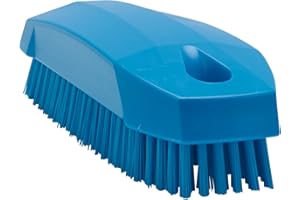 Vikan 64403 Brush,Nail,Stiff,PP/PBT,Blue
