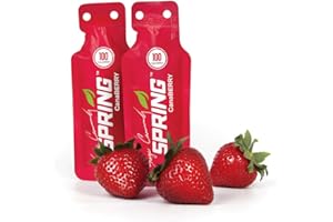 Canaberry Spring Energy Gel 20 Count, Running Gel, Energy Gel Running, Glucose Gel, Energy Gel Cycling, Energy Gel Runners, Running Energy Gel Vegan Endurance Gel, Sports Gel Power Gel Electrolyte Gel