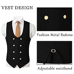 Aowdoy Men's Suits 3 Piece Slim Fit Tuxedo Suit One
